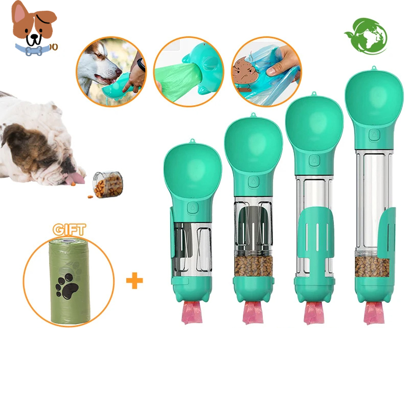 BOTELLA PORTATIL 4 EN 1 PARA PERROS Y GATOS 🐶 🐱