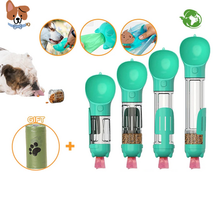 BOTELLA PORTATIL 4 EN 1 PARA PERROS Y GATOS 🐶 🐱