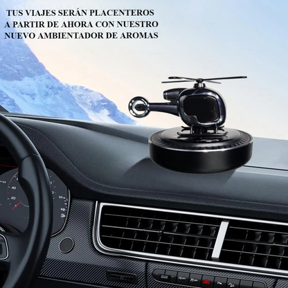 AMBIENTADOR DE AROMAS CON DISEÑO DE HELICOPTERO HELICE IMPULSADA POR ENEGERGIA SOLAR.EMITE UN AROMA AGRADABLE.PERFECTO PARA LA DECORACIÓN DEL INTERIOR DE TU COCHE 🚁🚙👌😁